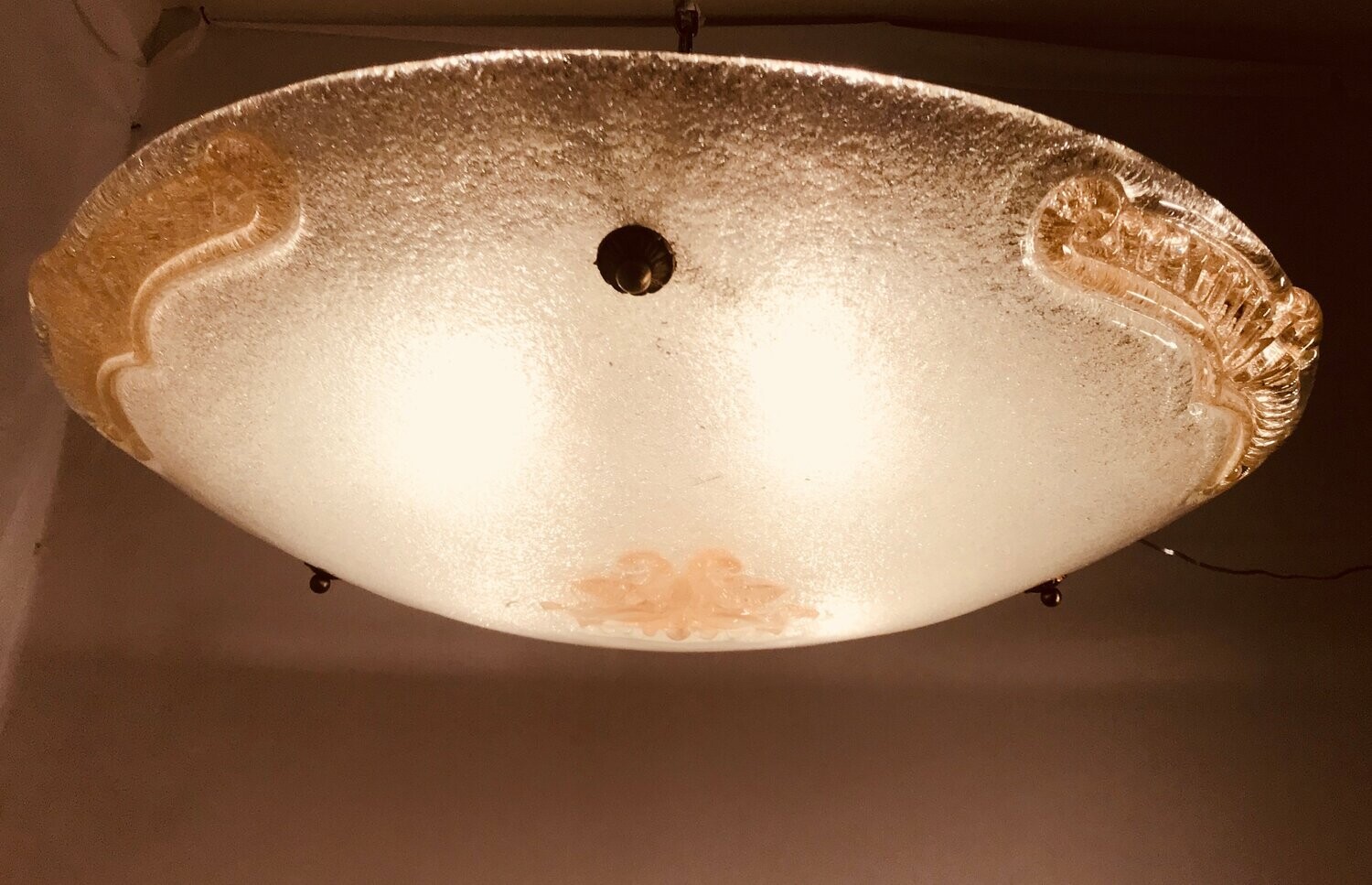 Mid-Century Murano Glass Flush Mount