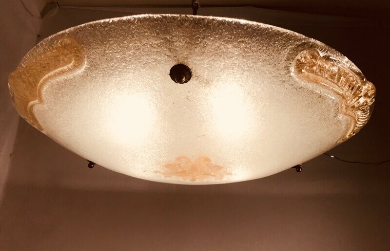 Mid-Century Murano Glass Flush Mount