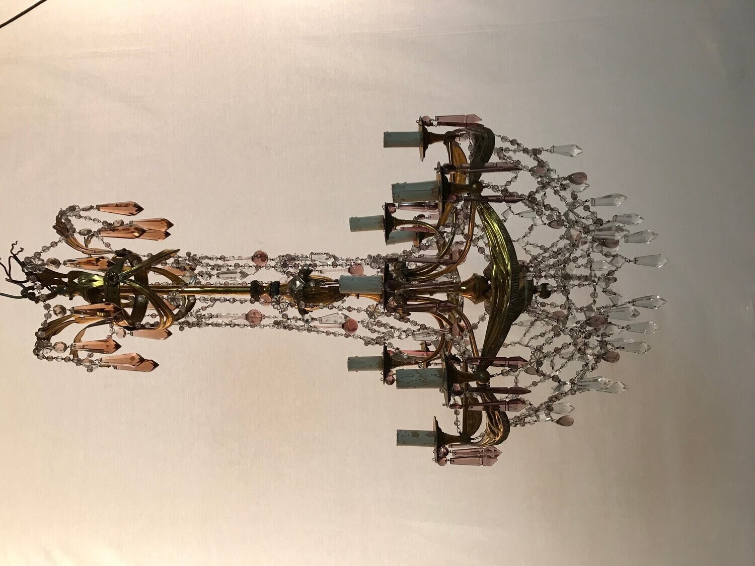 Vintage Crystal Beaded Chandelier