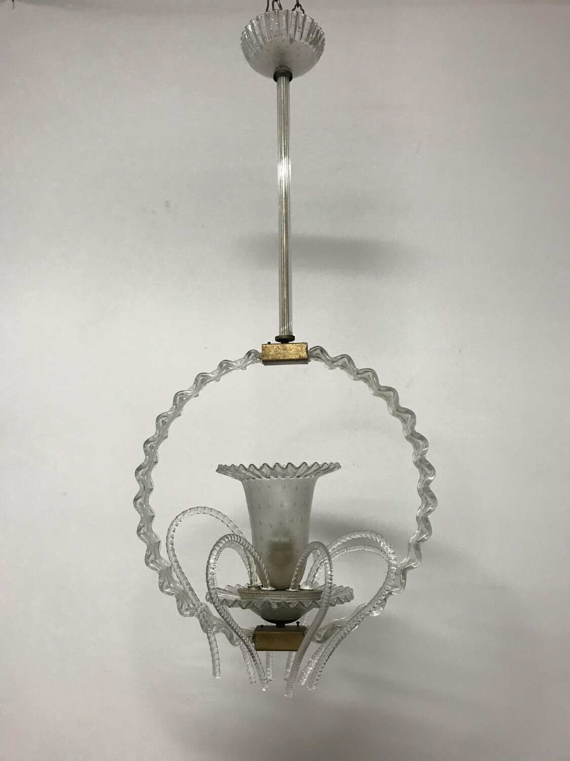 Antique Murano Pendant Light by Barovier &amp; Toso
