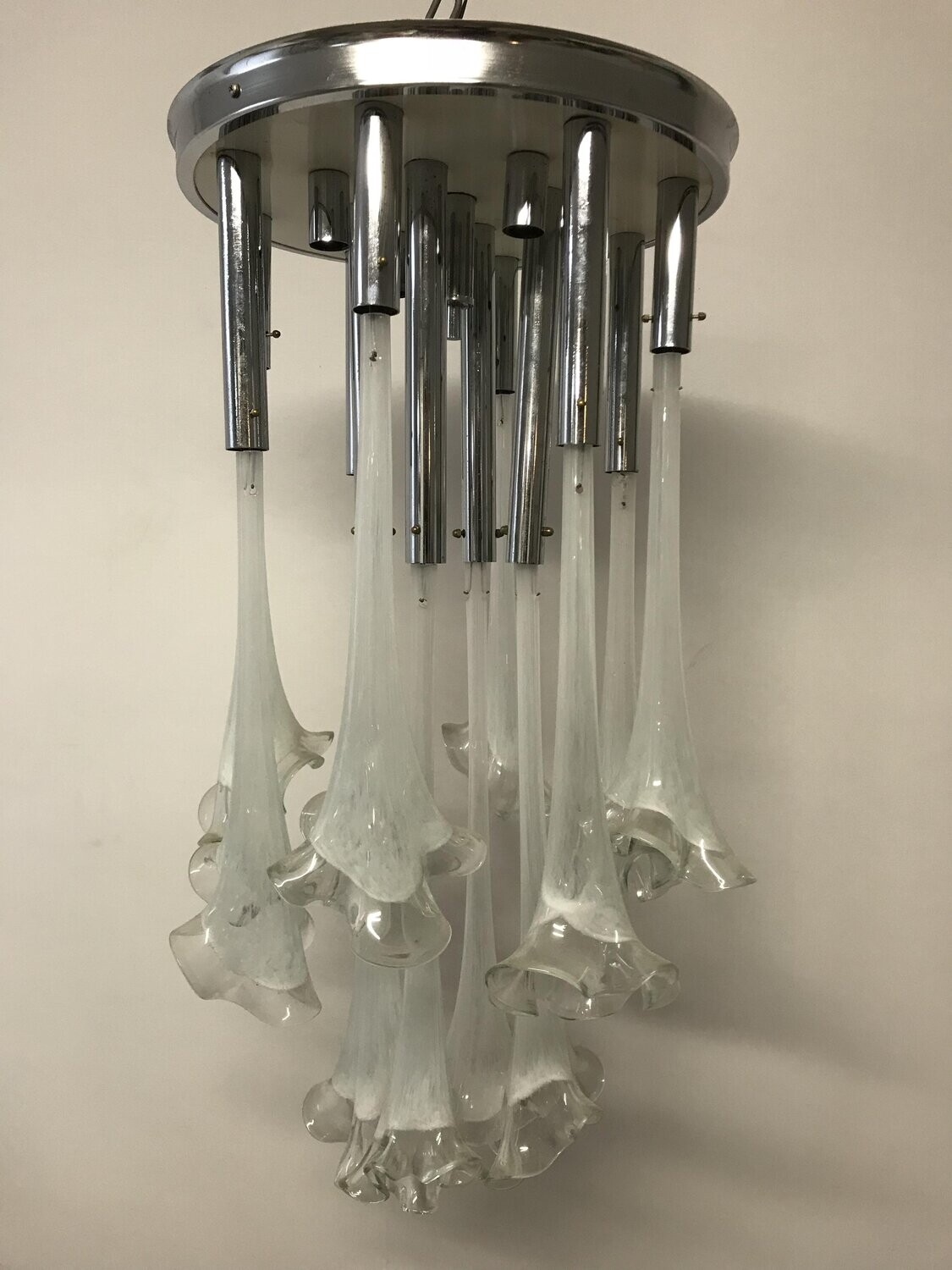 Mid-Century Murano Flower Pendant