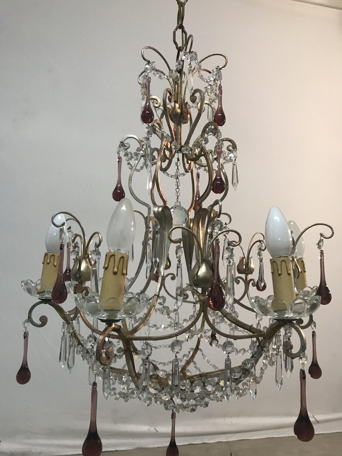 Italian Murano Glass Chandelier, 1960s