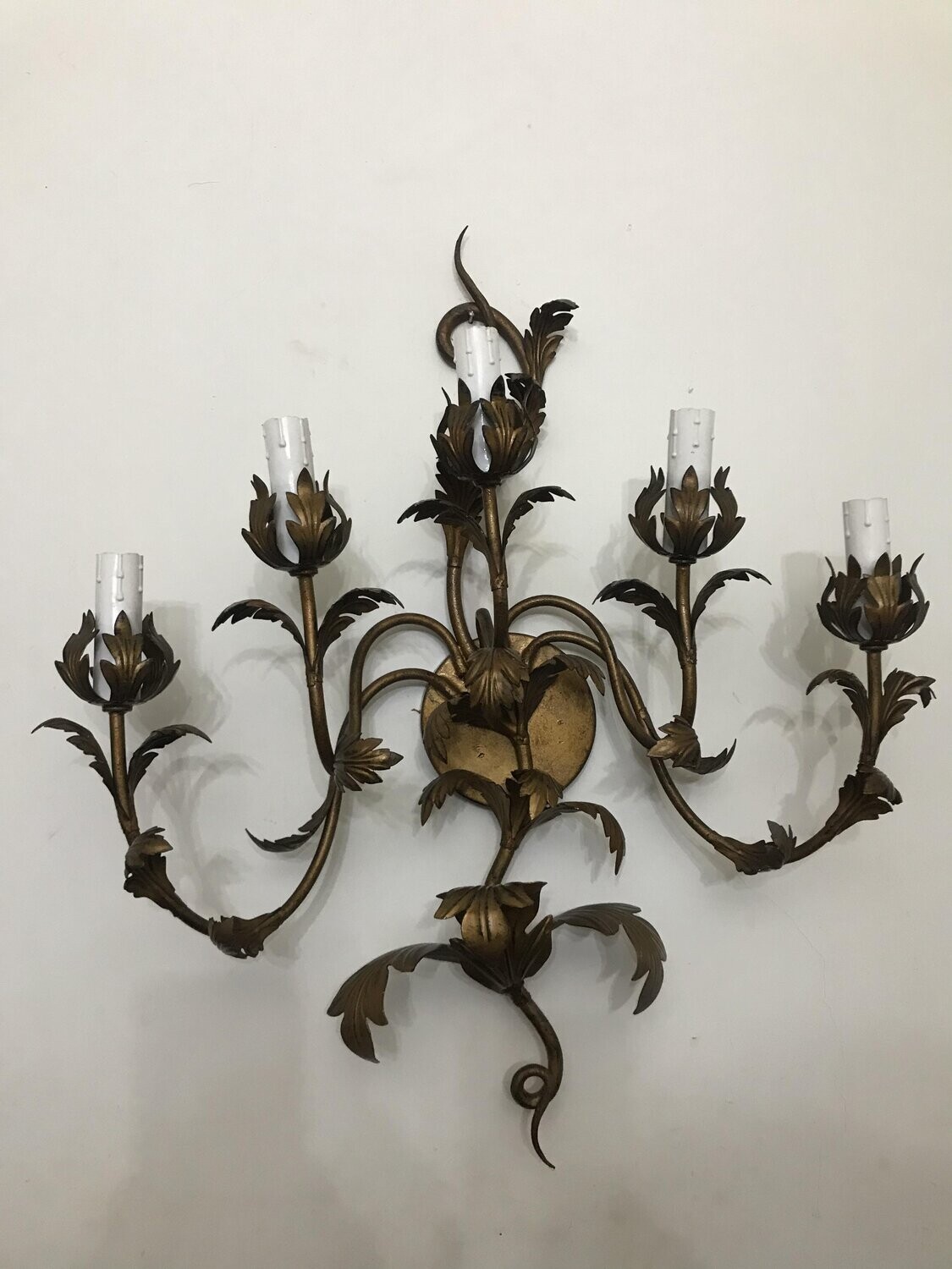 Appliques in Wrought Iron, 1950s, Set of 2