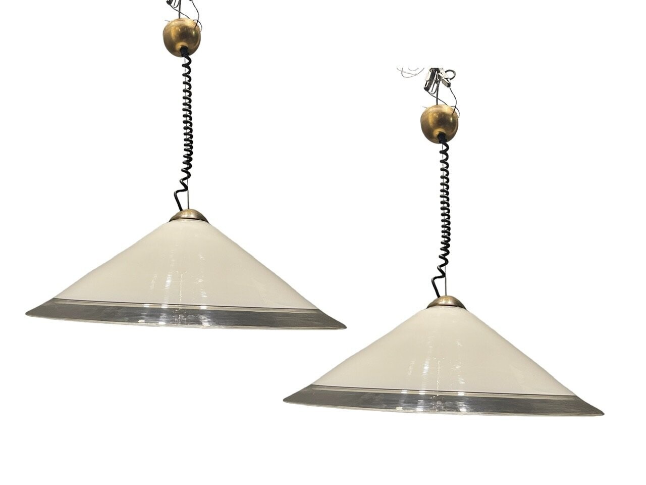 Murano Glass Pendants, 1970s, Set of 2