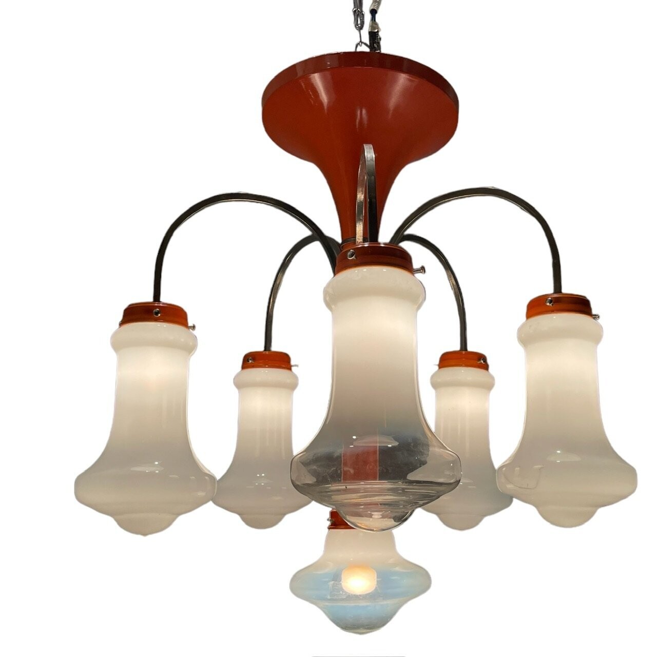Large Mid-Century Italian Murano Glass Pendant Light, 1970s