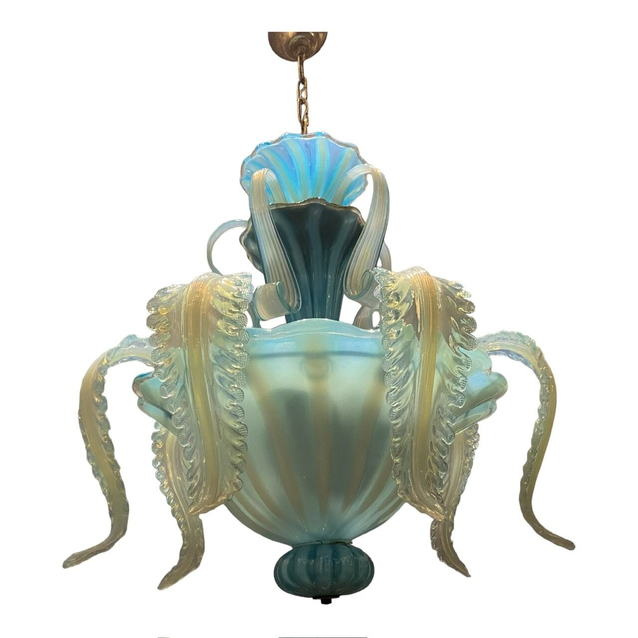 Venetian Murano Glass Light Pendant by Venini