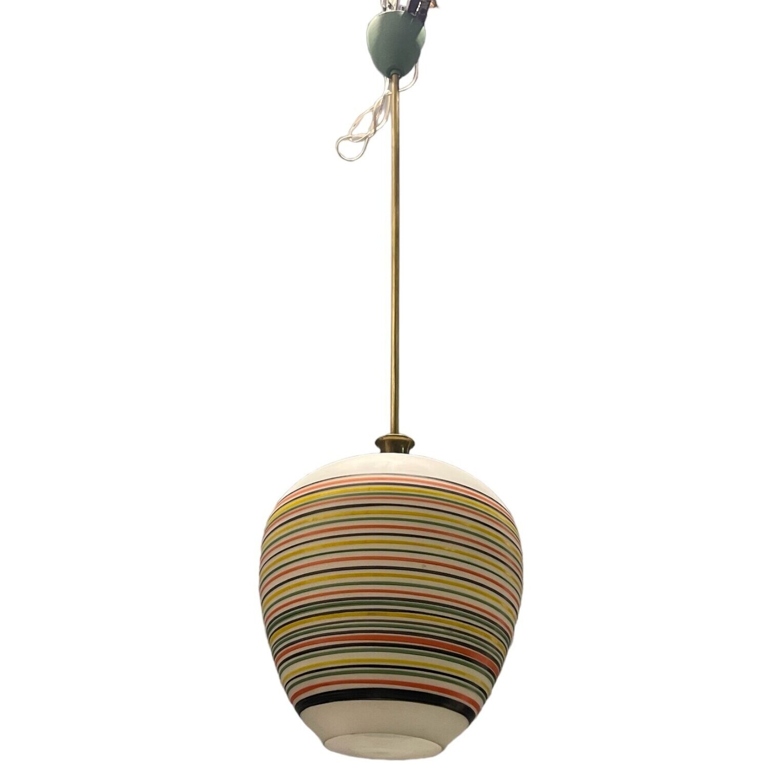 Vintage Opaline glass Multicolored Light Pendant 1950’s