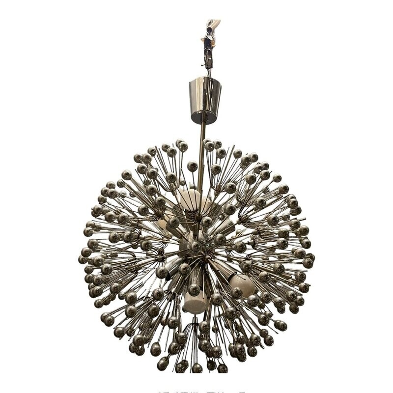 Mid-Century Sputnik Chrome Ceiling Light, 1970s