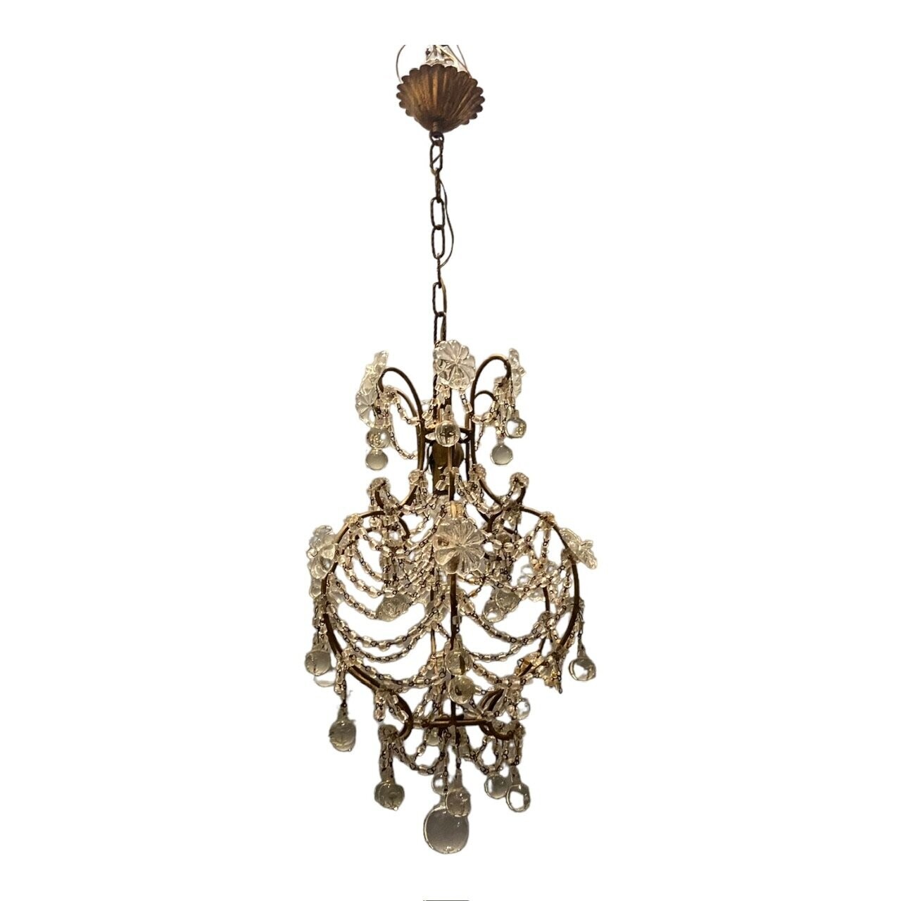 Vintage Italian Macaroni Murano Glass Drop Chandelier, 1960s