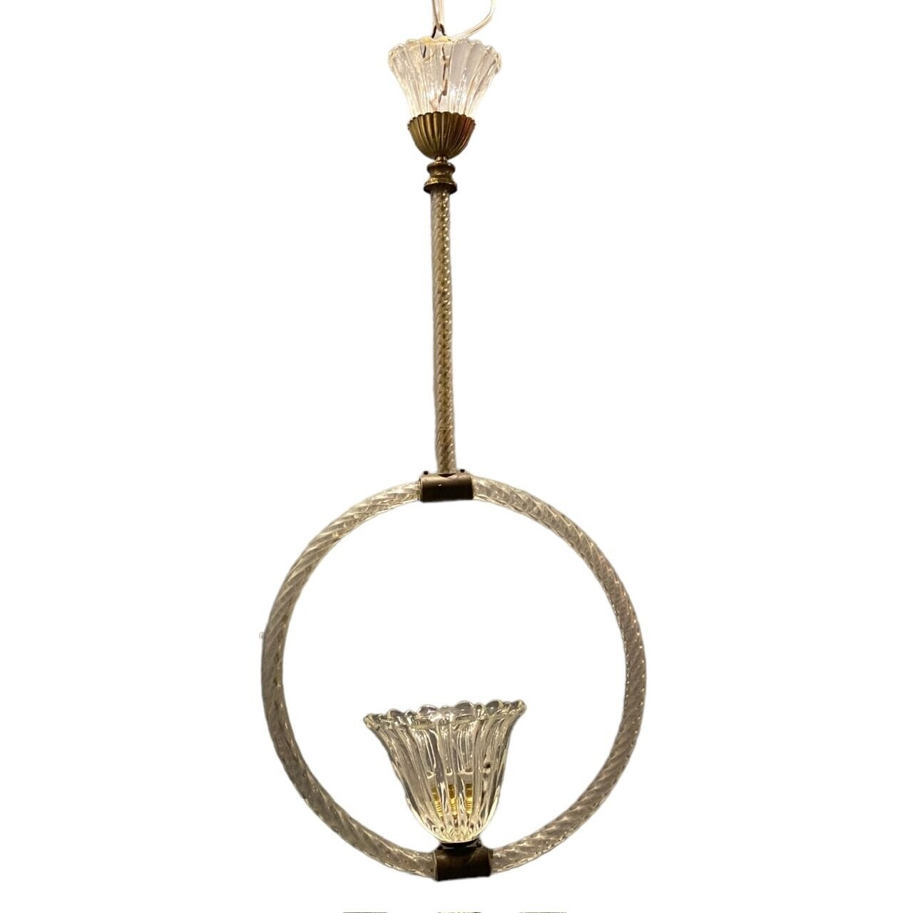 Murano Glass Light Pendant by Ercole Barovier 1940’s
