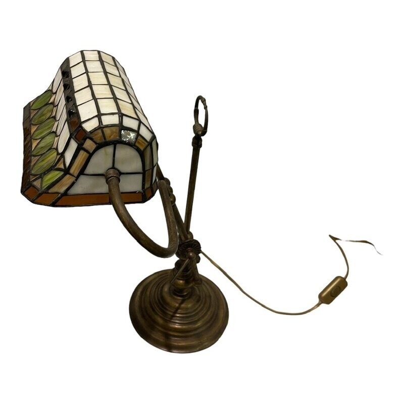 Bronze Tiffany Resin Desk Lamp