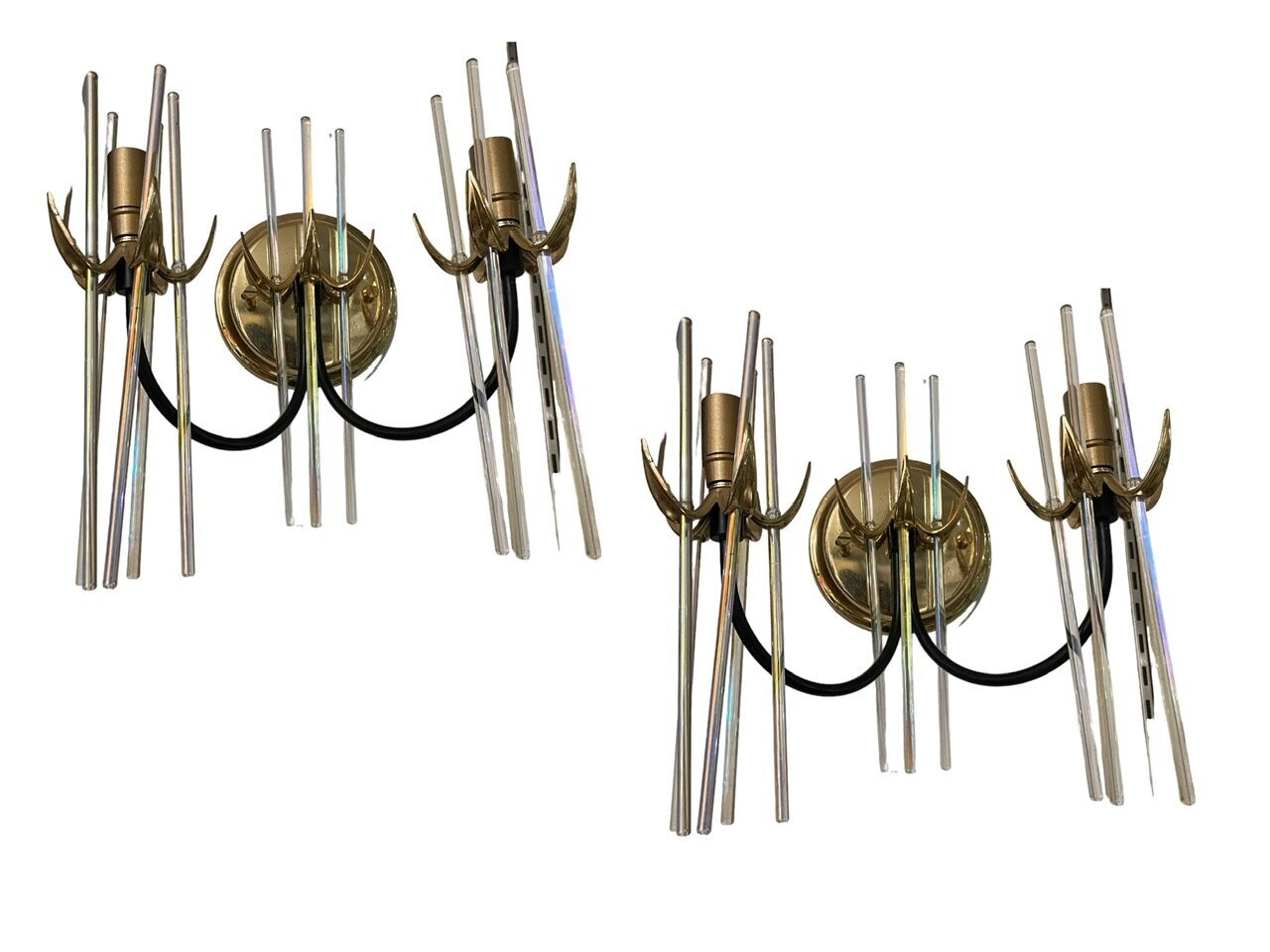 Murano Glass Rod Sconces by Del Muro Roma