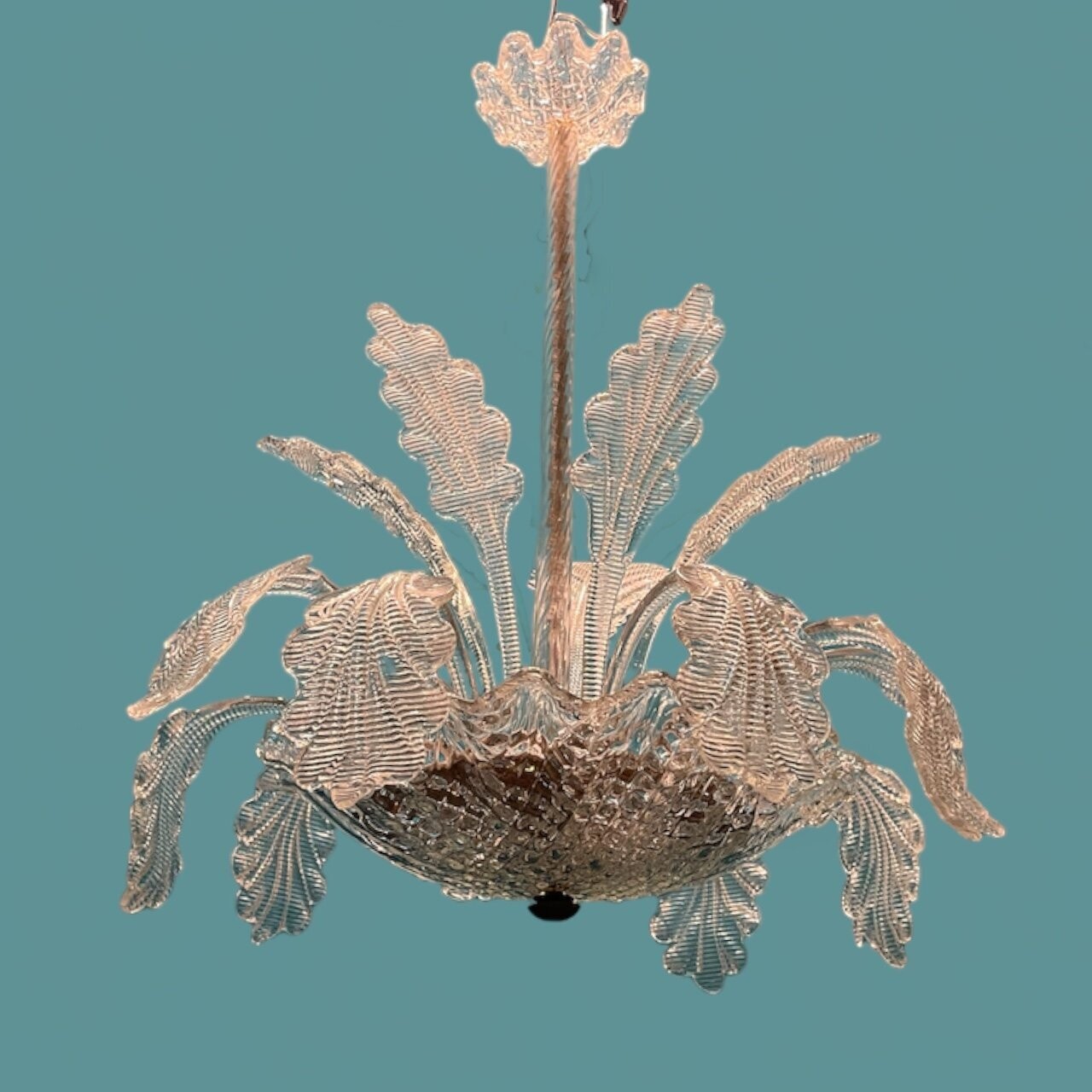 Venetian Murano Glass Chandelier by Ercole Barovier, 1950s