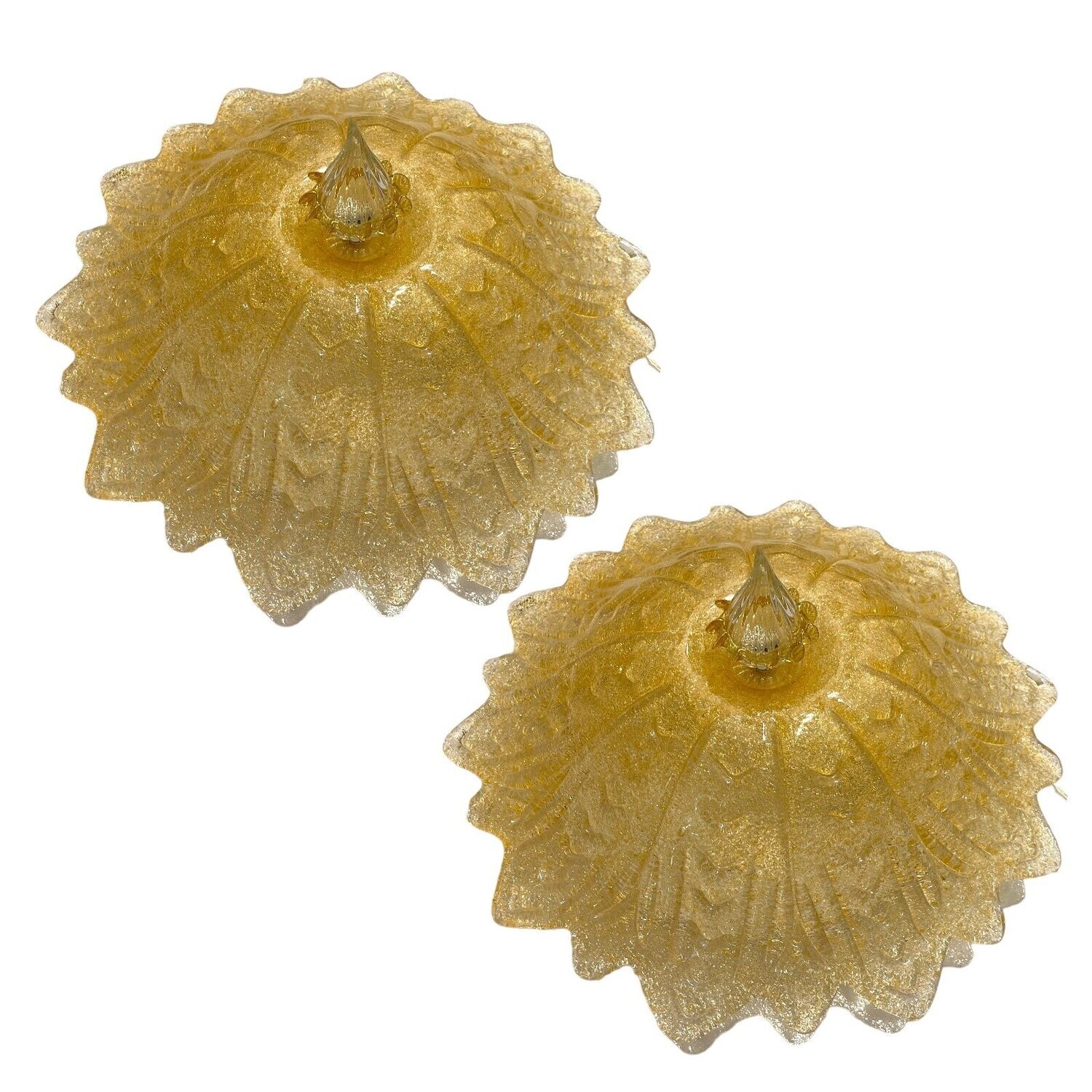 Murano Glass Flushmounts Set of 2
