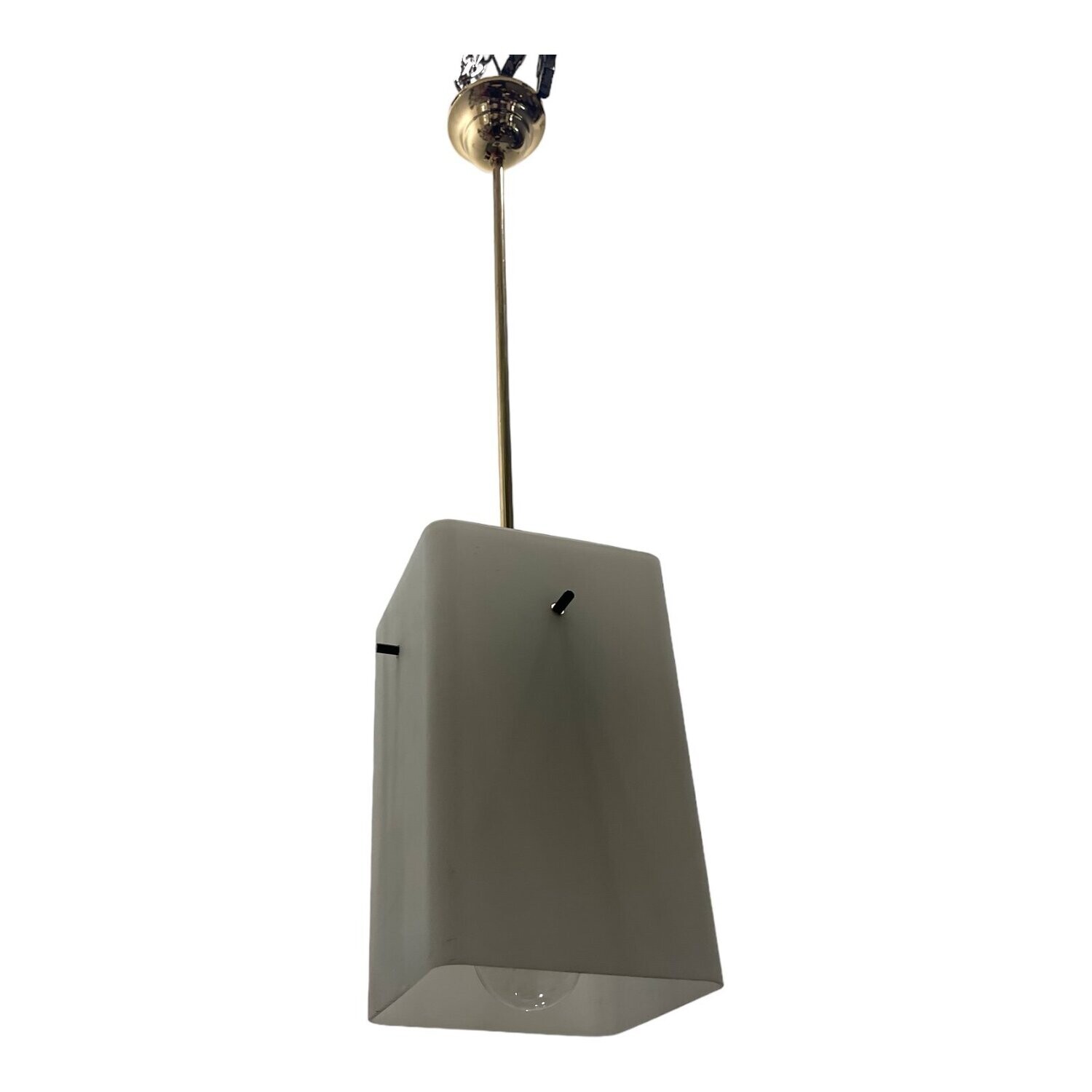 Opaline Glass Pendant Light from Stilnovo, 1950s