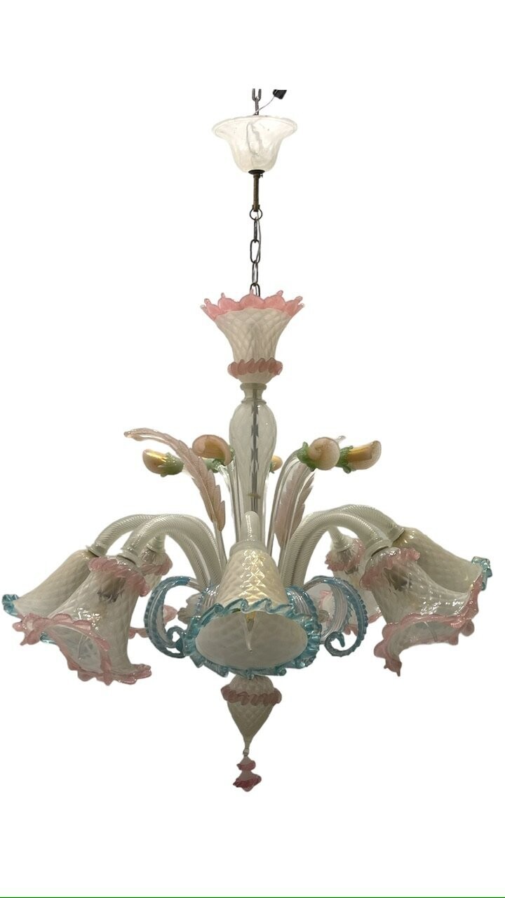 Large Venetian Murano Glass Chandelier, 1960s