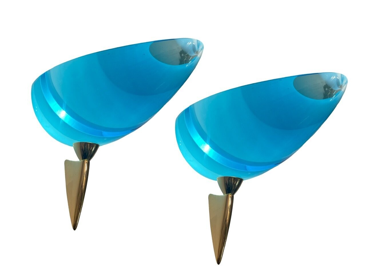 Architectural Murano Glass Sconces, 1980s, Set of 2