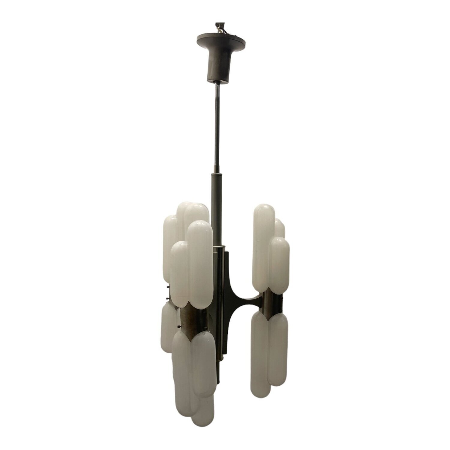 Murano Glass Torpedo Chandelier attributed to Carlo Nason for Mazzega, Italy, 1970s