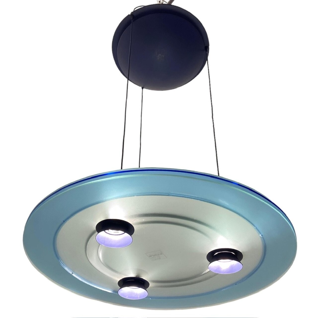 Aurora Glass Light Pendant from Arteluce, 1980s