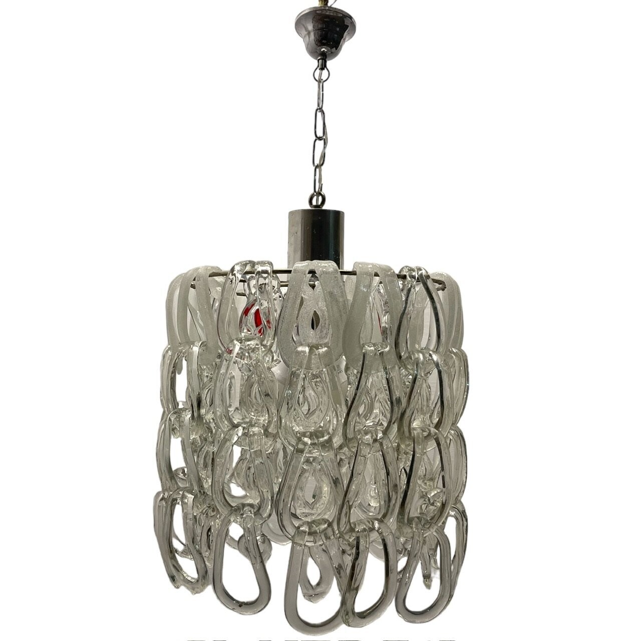 Midcentury Murano Glass Modular Chandelier By Angelo Mangiarotti