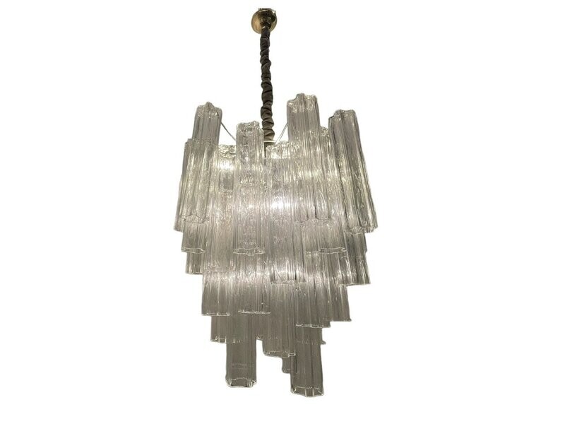 Large Tronchi Murano Glass Chandelier, 1980s