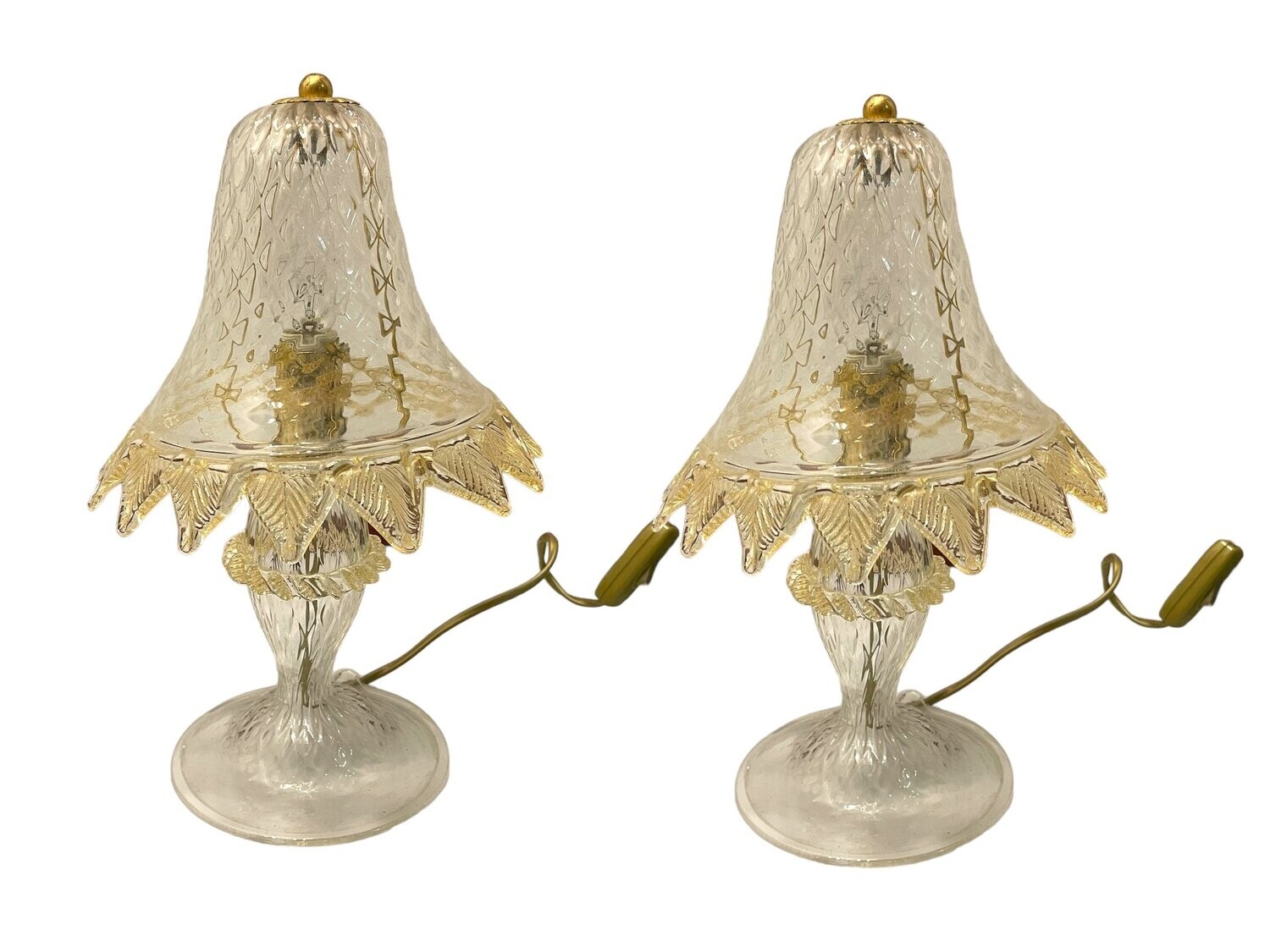 Venetian Murano Glass Table Lamps