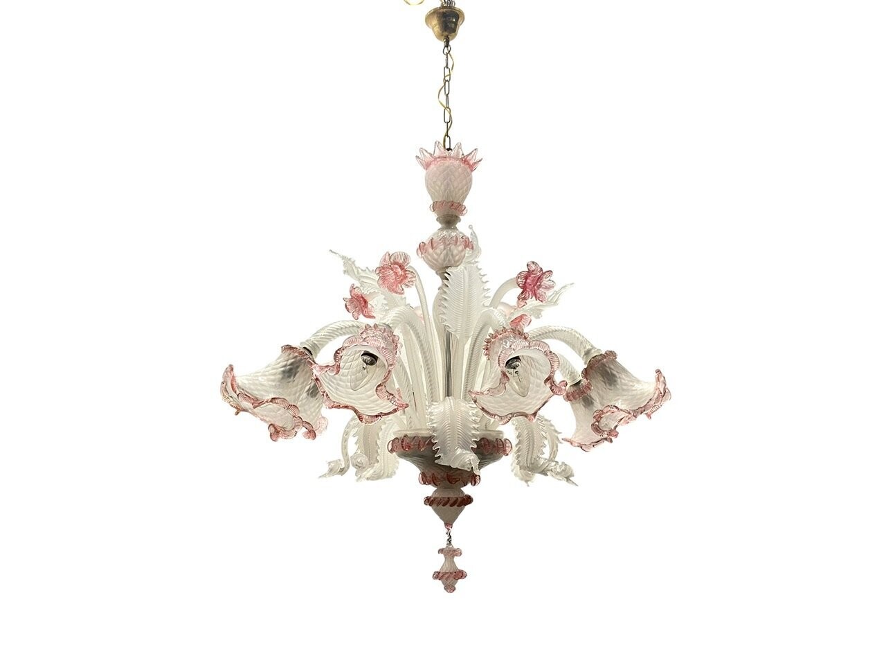 Large Venetian Pink Blossom Chandelier 1960’s