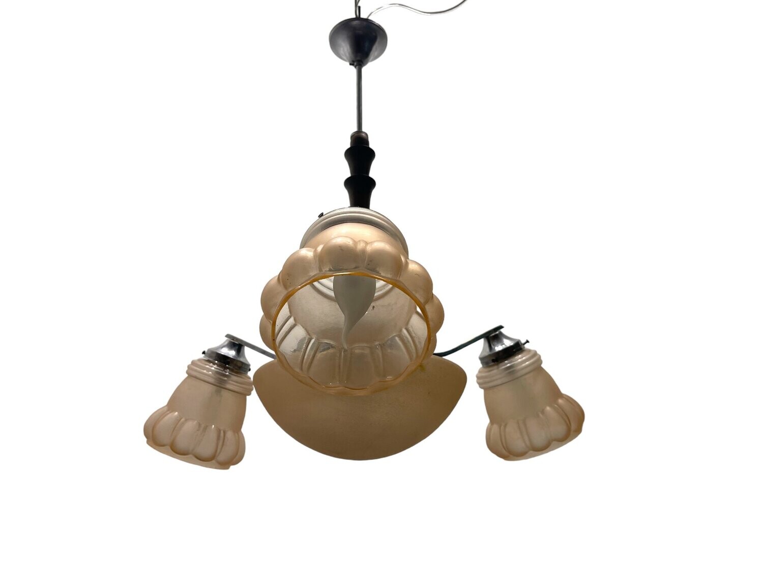 Art deco Pink Glass Light pendant 1950’s