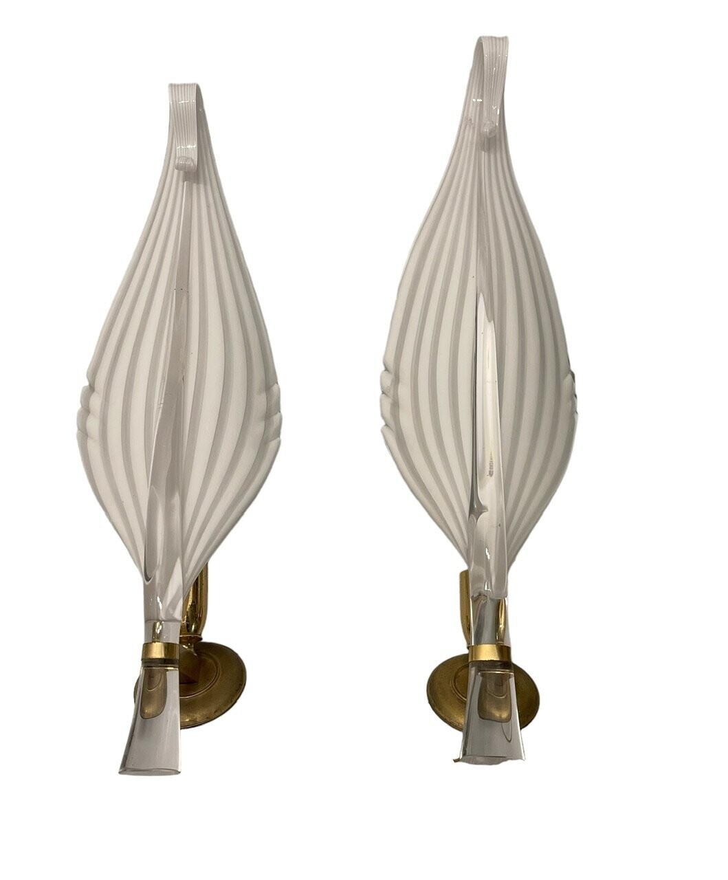 Large Venetian Murano Glass Sconces by Seguso