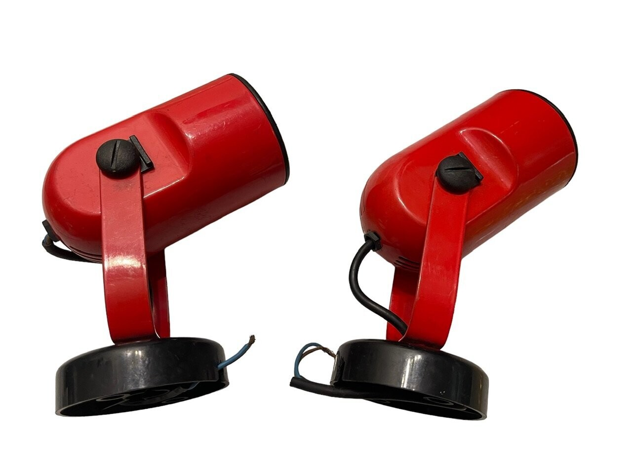 Adjustable Red Metal Sconces Set of 2