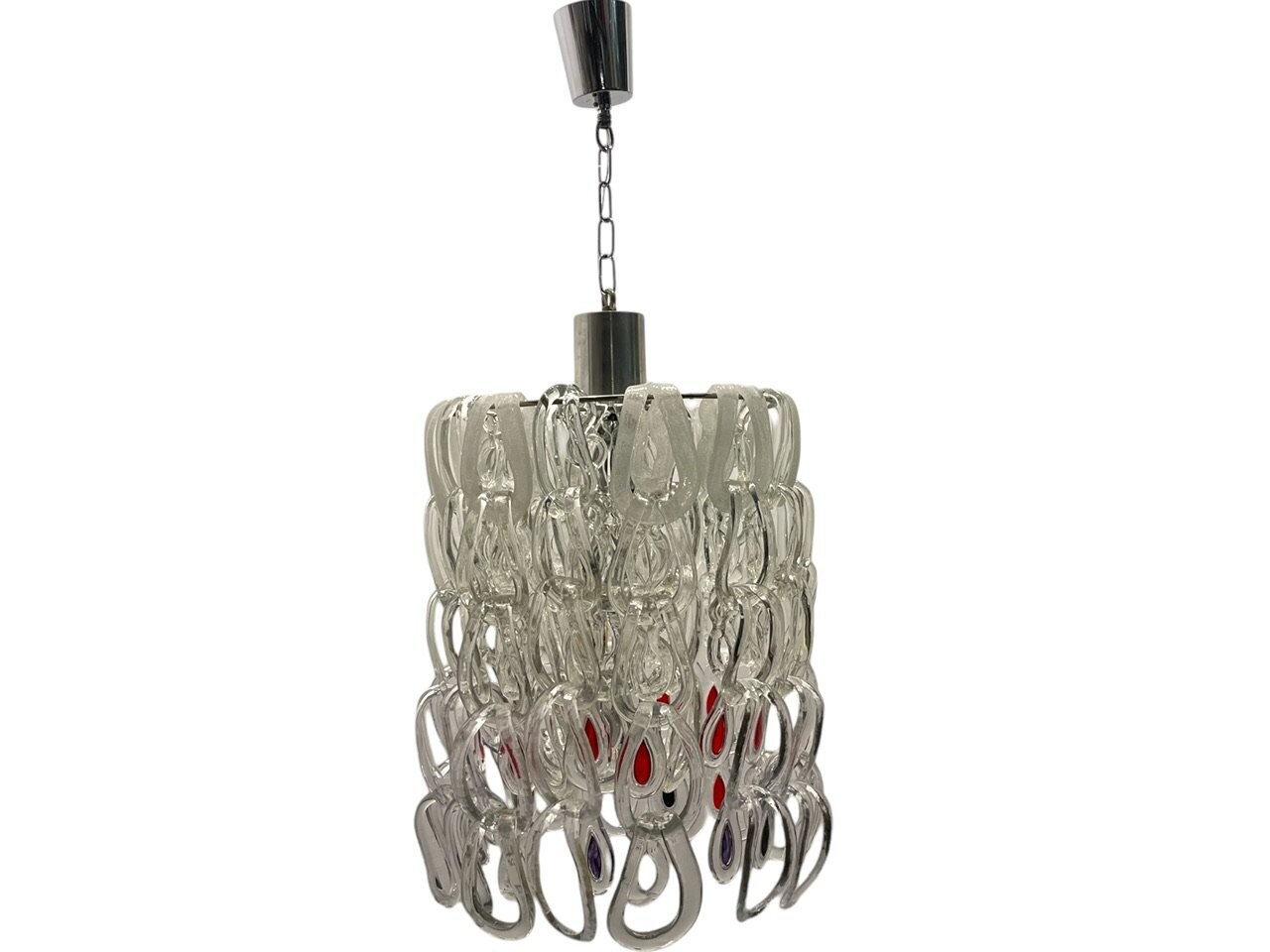 Murano Glass Giogali Chandelier by Angelo Mangiarotti