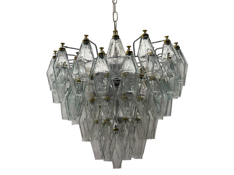 Murano Glass Polygon Chandelier, 1980s