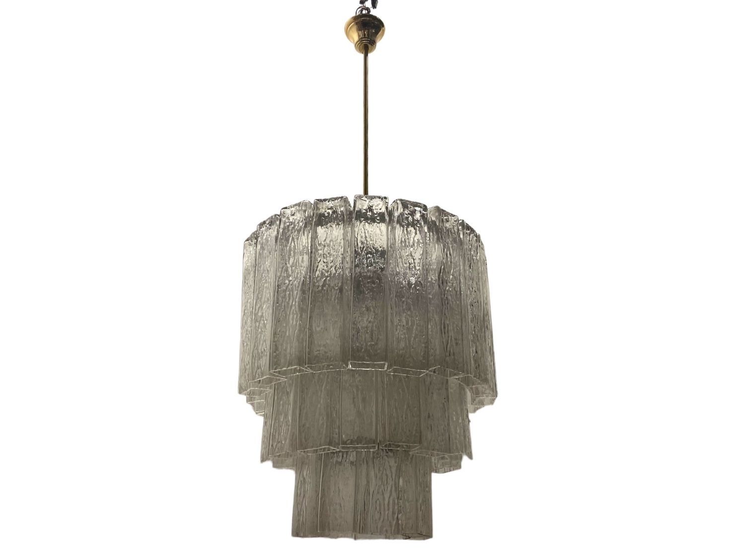 Murano Glass Tube Chandelier by Zonca, Italy, 1970s