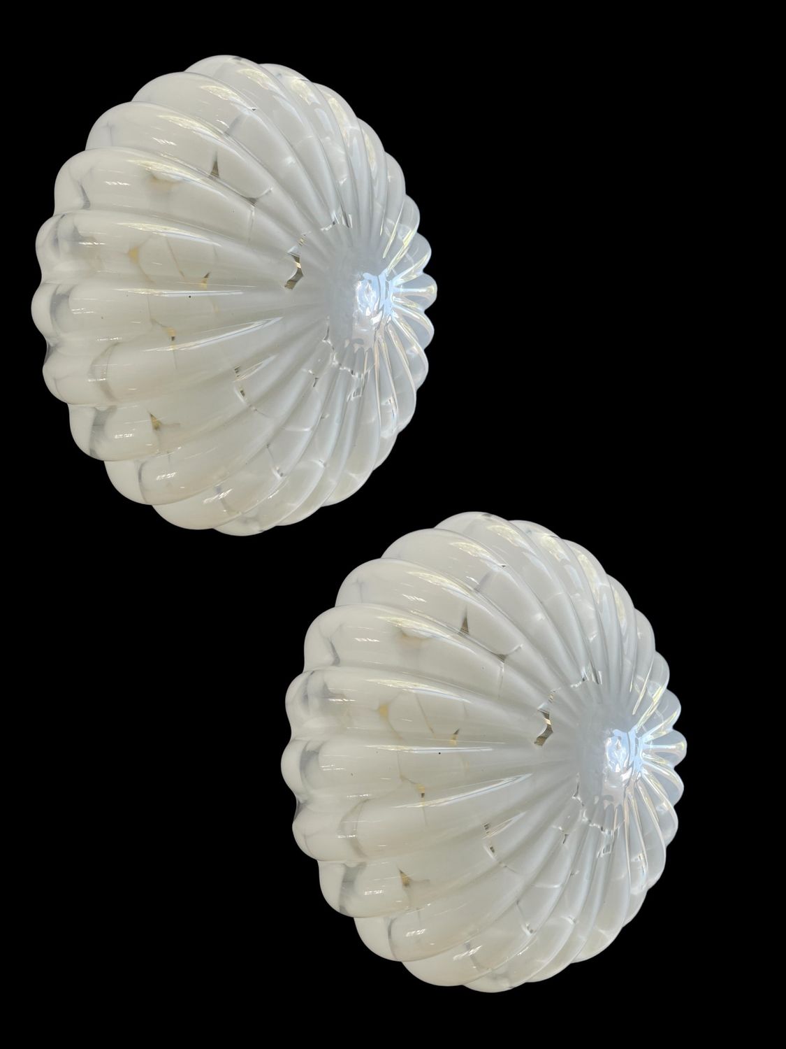 White Murano Glass Sconces from Staff, 1970s , Set of 2