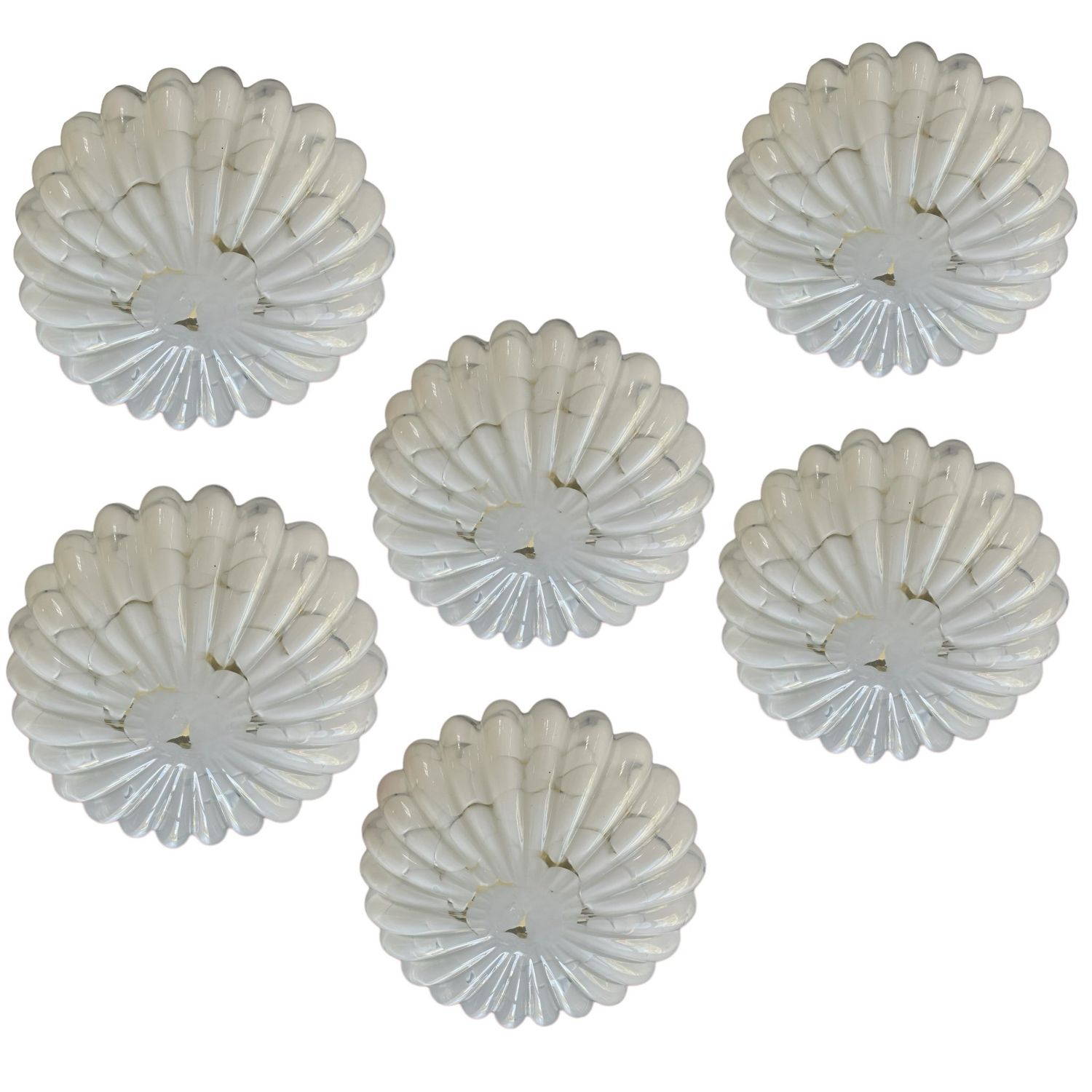 Murano Glass Flushmounts from Staff, 1970s, Set of 6
