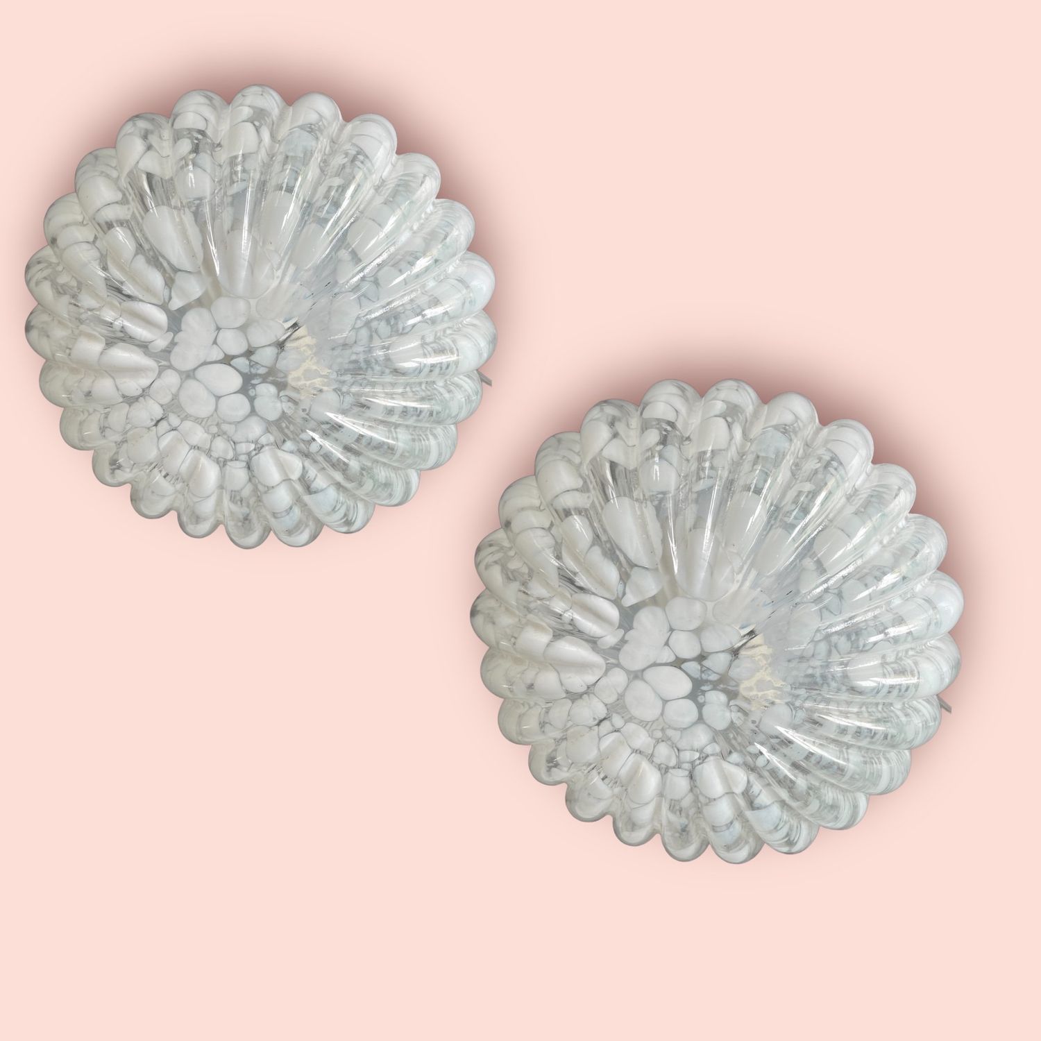 Murano Glass Sconces Set of 2 1970’s
