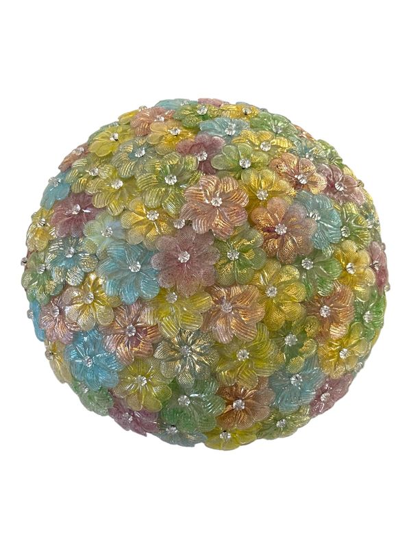 Multiple Murano Glass Flower Flushmount attributed to Seguso, 1960s