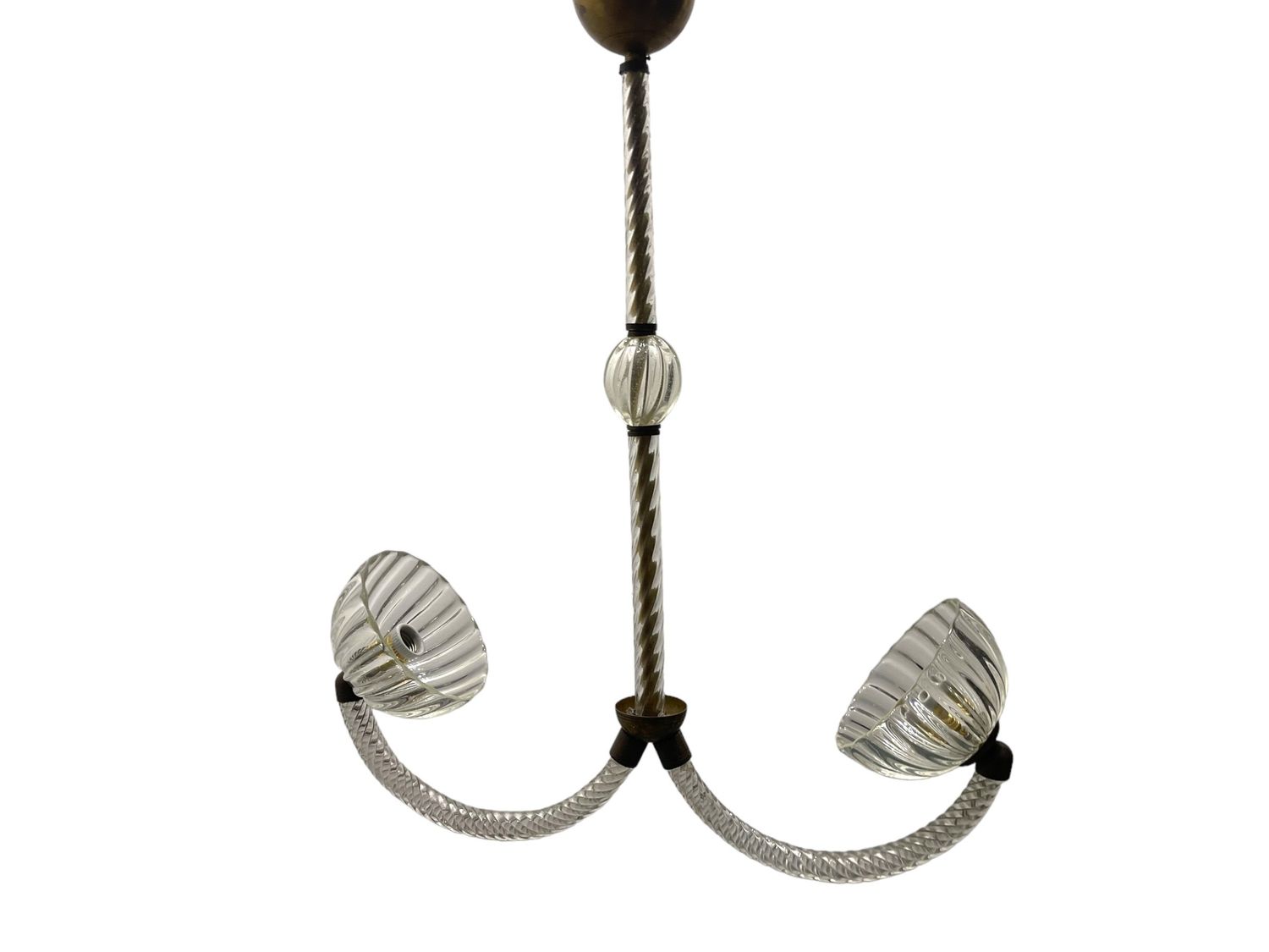 Art Deco Murano Glass Light Pendant 1940’s
