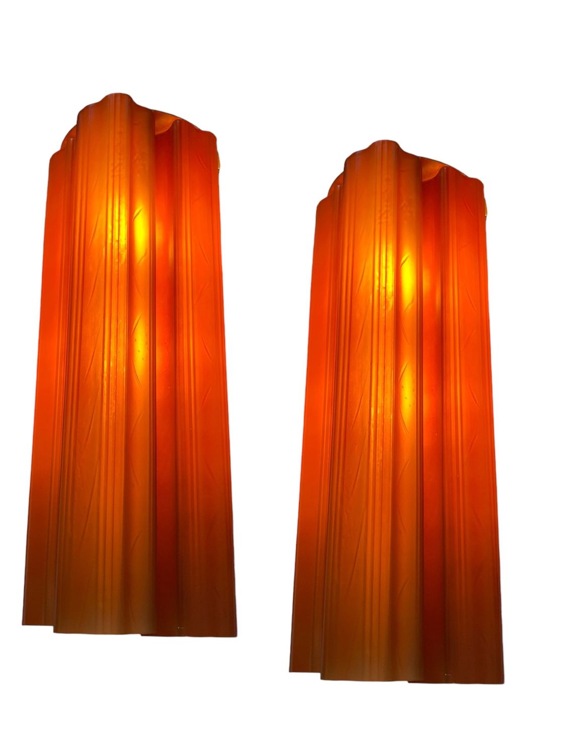 Glass Tronchi Tube Sconces Set of 2 1970’s
