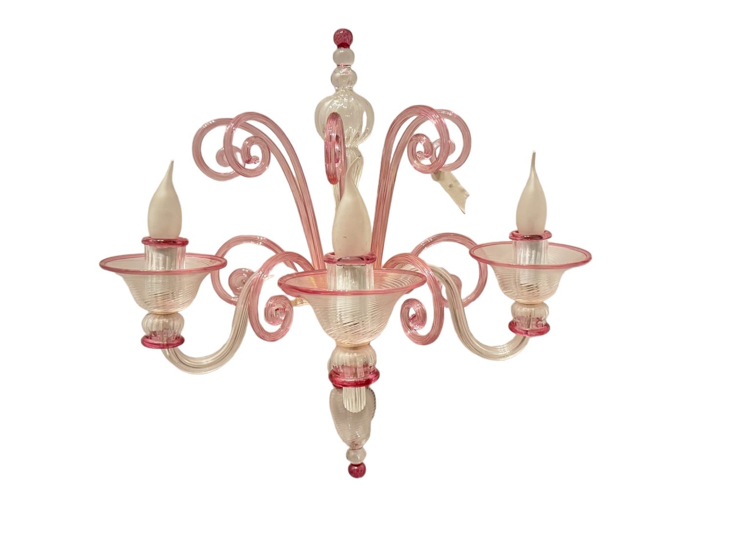 Large Pink Single Venetian Murano Glass Sconce from Zonca, 1980s