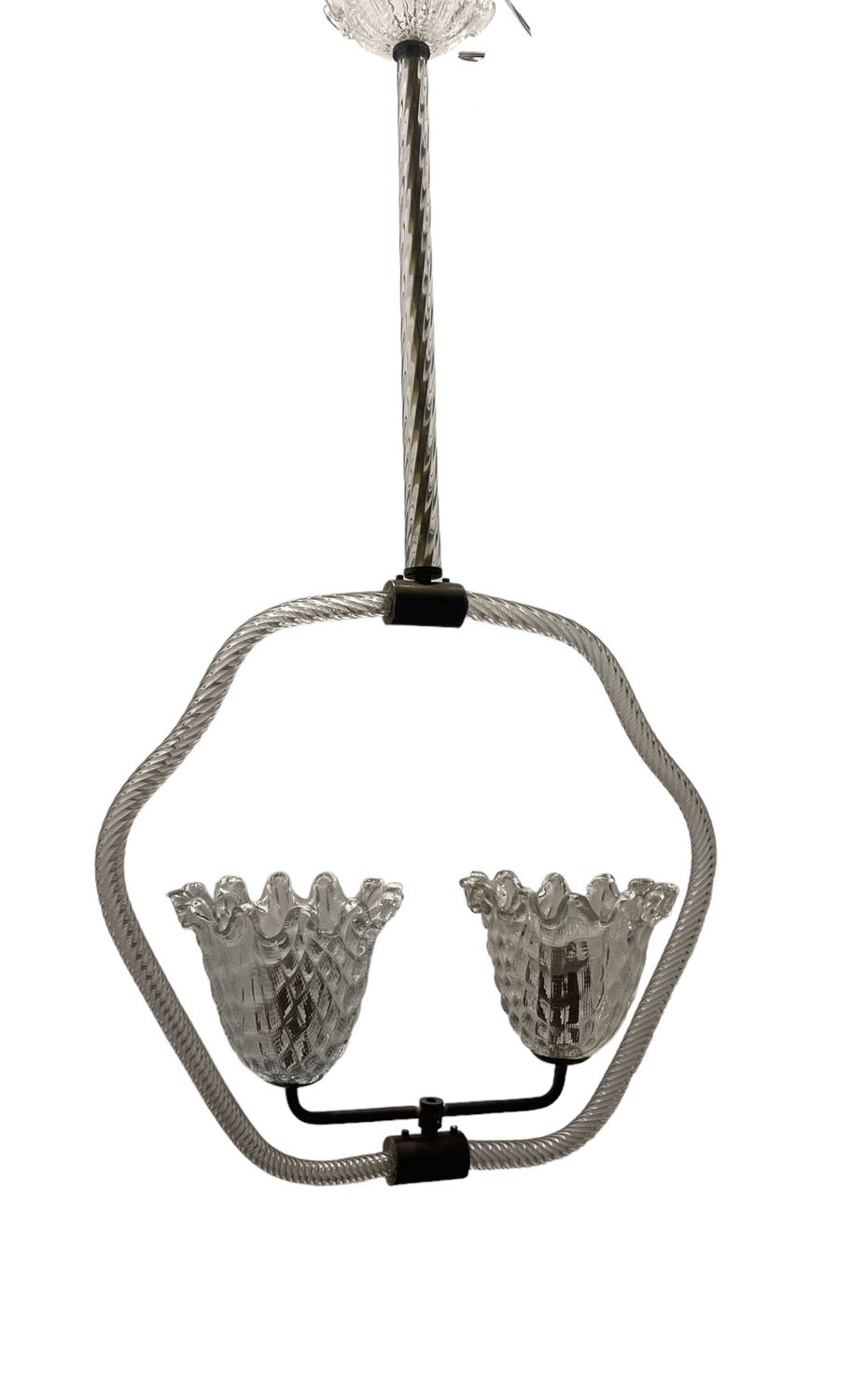 Murano Glass Pendant by Ercole Barovier for Murano, 1950s