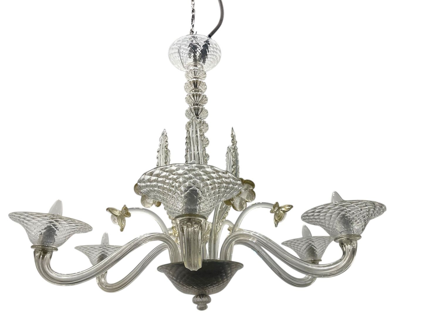 Large Venetian Murano Glass Chandelier, 1960s