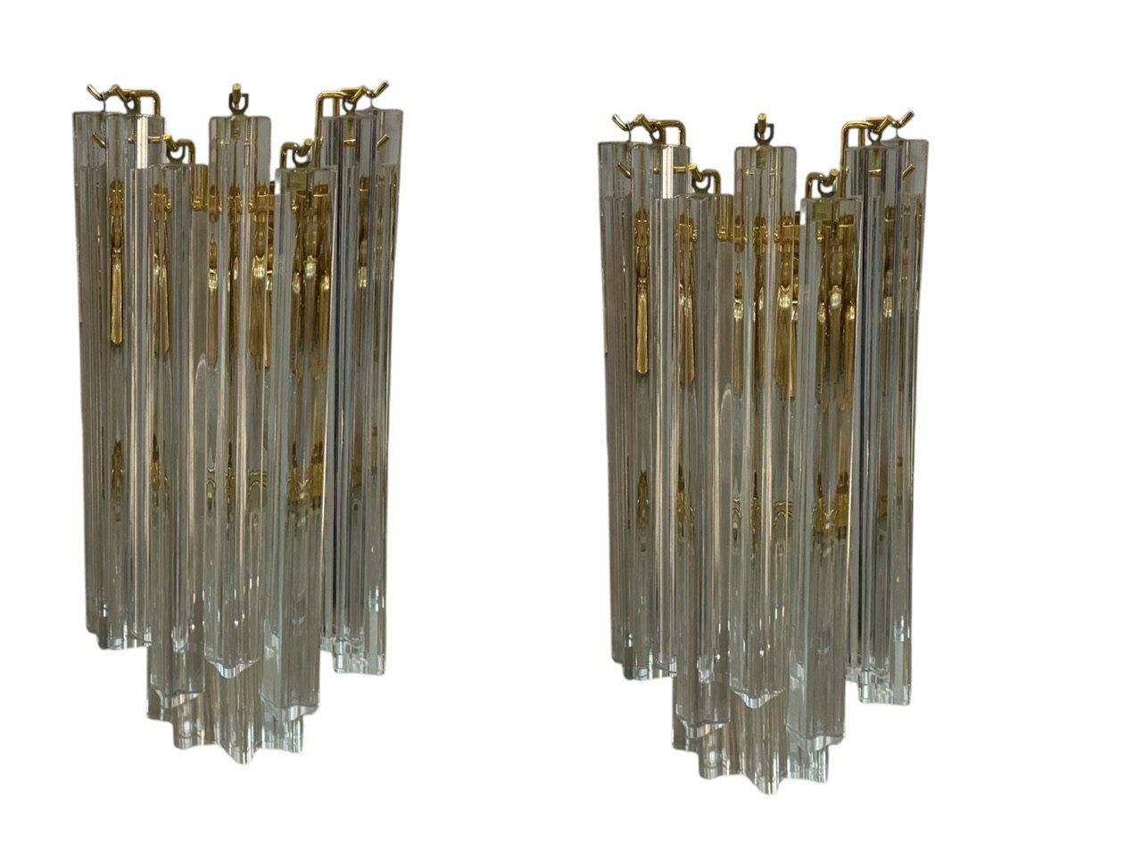 Murano Glass Prism Sconces Set of 2