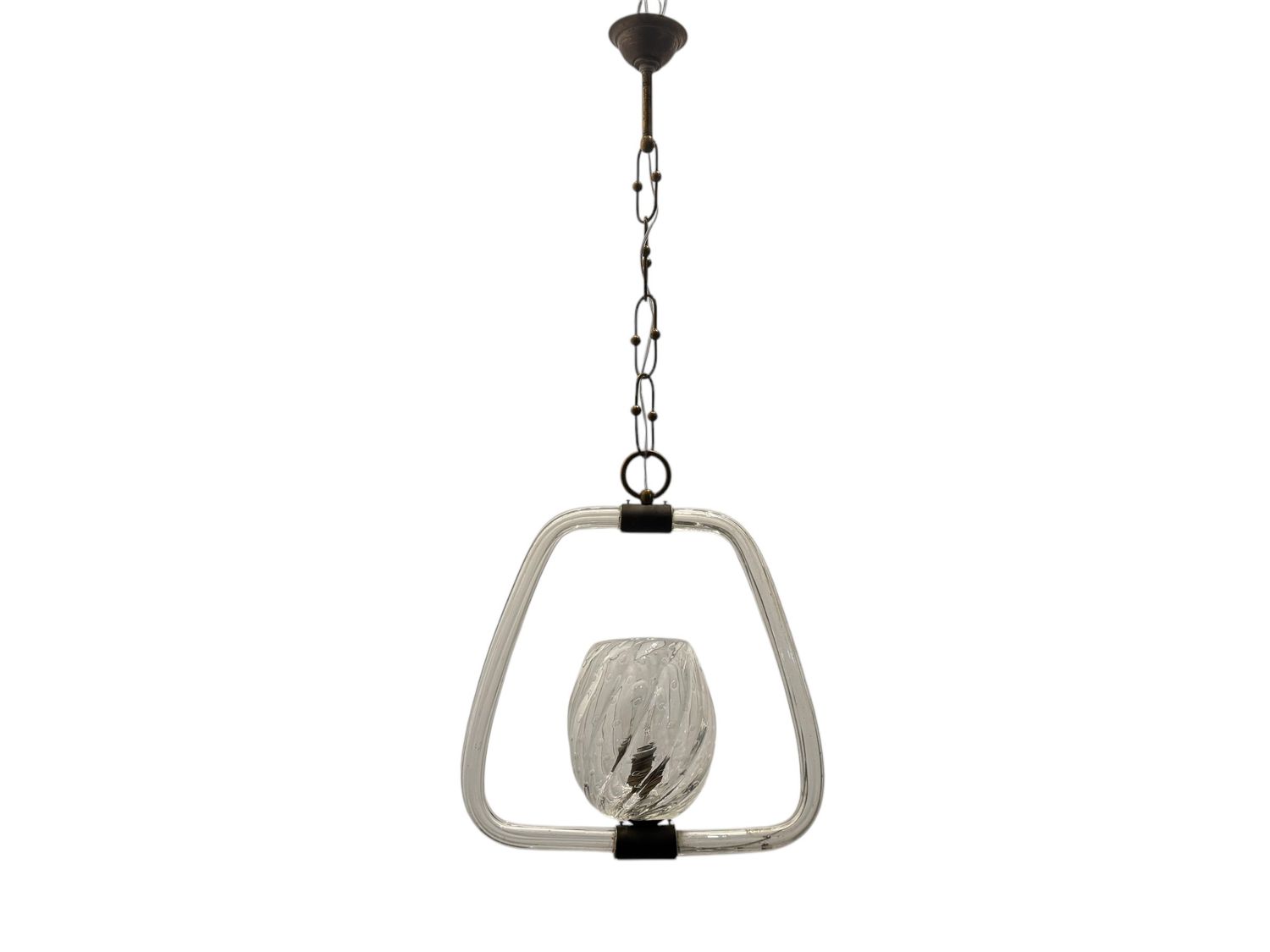 Murano Glass Pendant Light by Ercole Barovier, 1940s