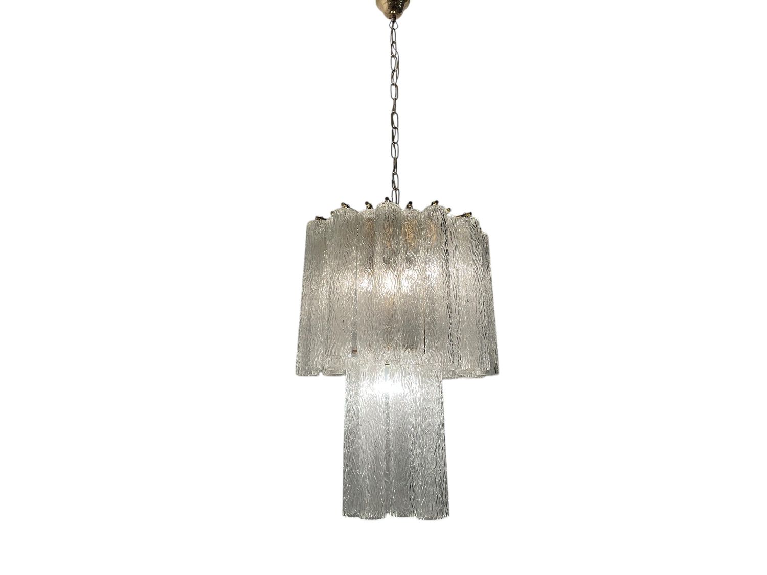 Murano Glass Textured Chandelier 1970’s