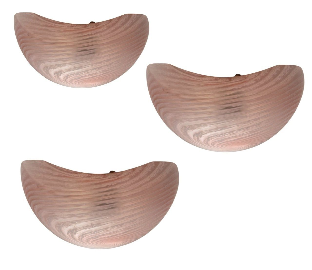 Pink Murano Glass Duna Sconces, 1970s, Set of 3