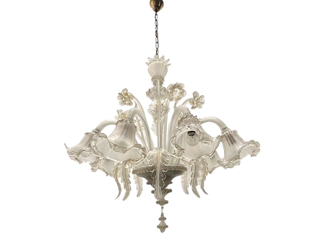 Large Venetian Murano Glass Chandelier, 1960s