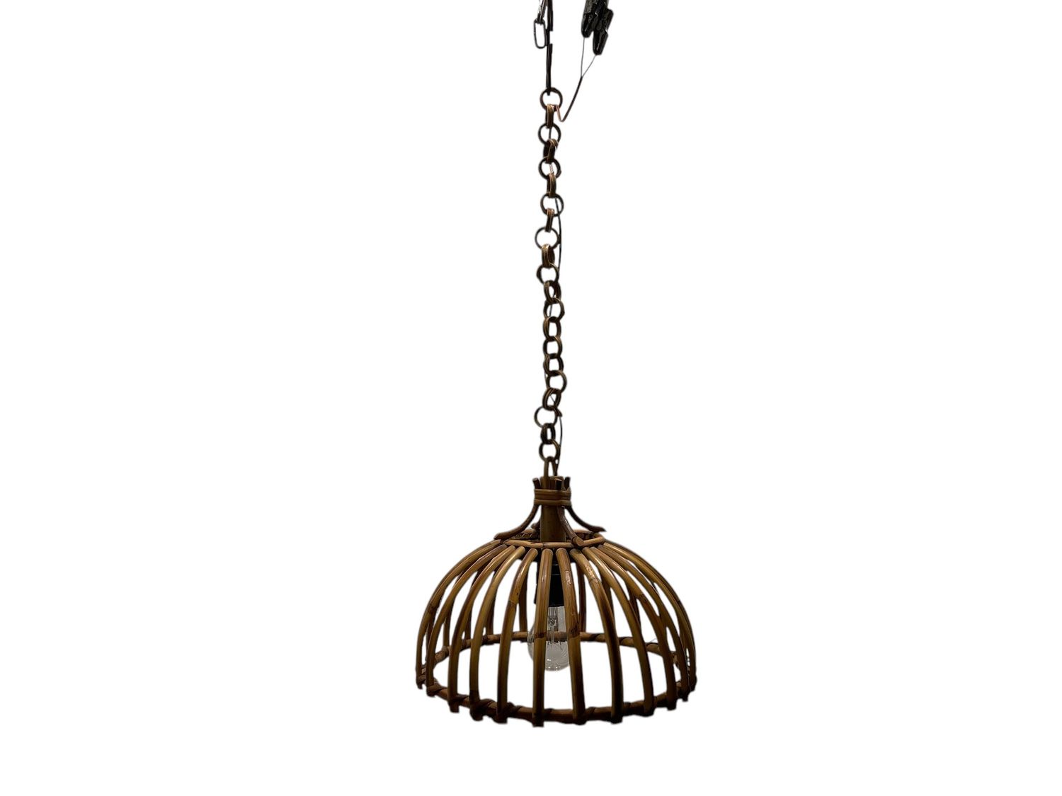Handcrafted Rattan Light Pendant, 1960s