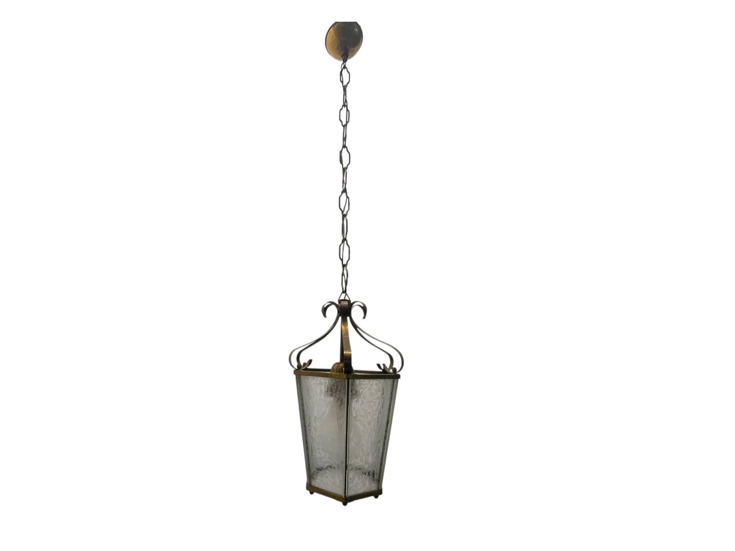 Vintage Bronze Light Pendant, 1950s