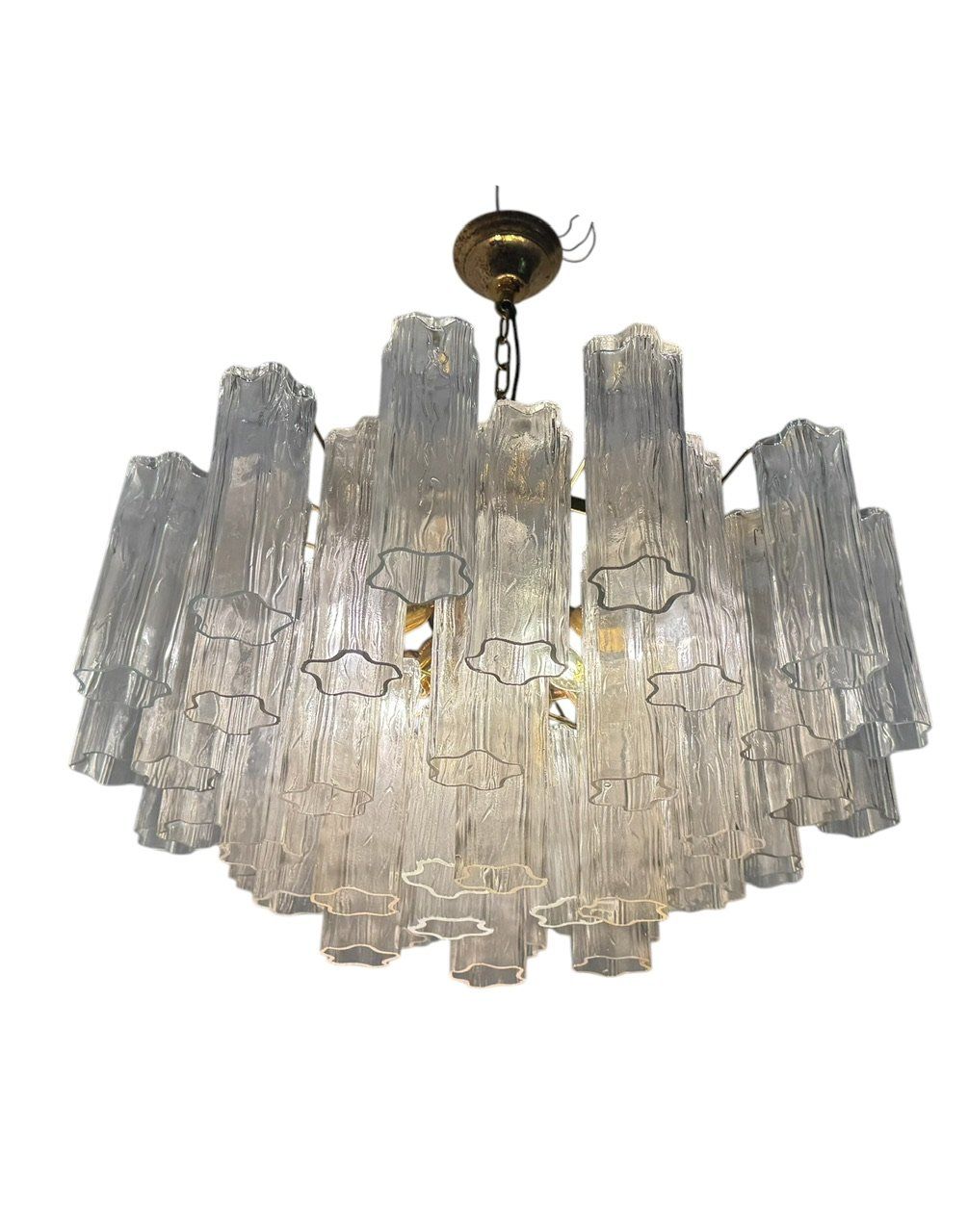 Murano Glass Tronchi Tube Chandelier, 1970s